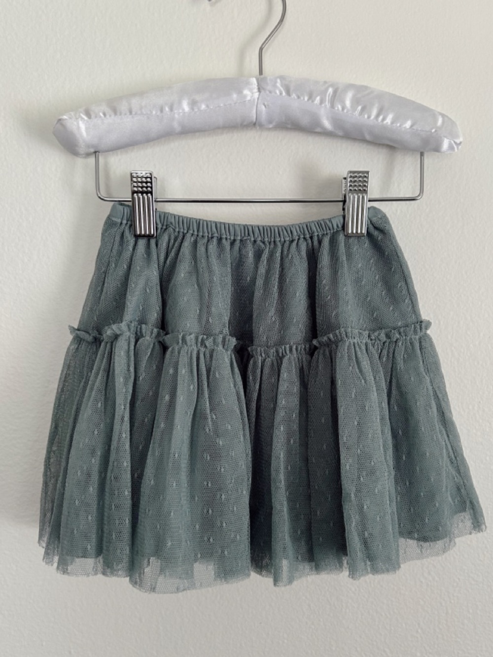 Edgehill Collection Dusty Green Tiered Tulle Skirt